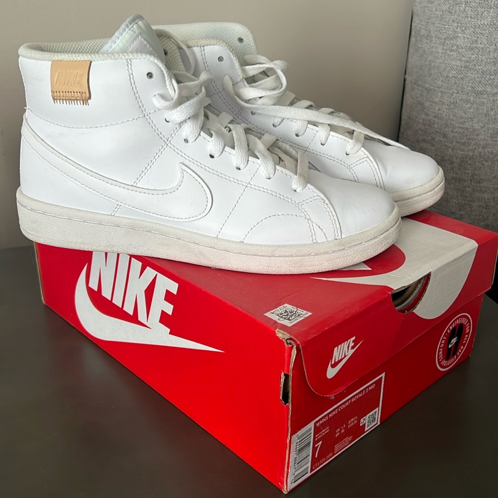 COPY- Women's NIKE Court Royale 2 Mid High Top Casual Sneakers from Finish Line